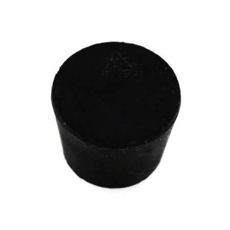 United Scientific Laboratory Grade Rubber Stoppers with Hole, Black SBR Rubber, Size No 6, 32 x 26 x 25mm, 18PK 259150-6